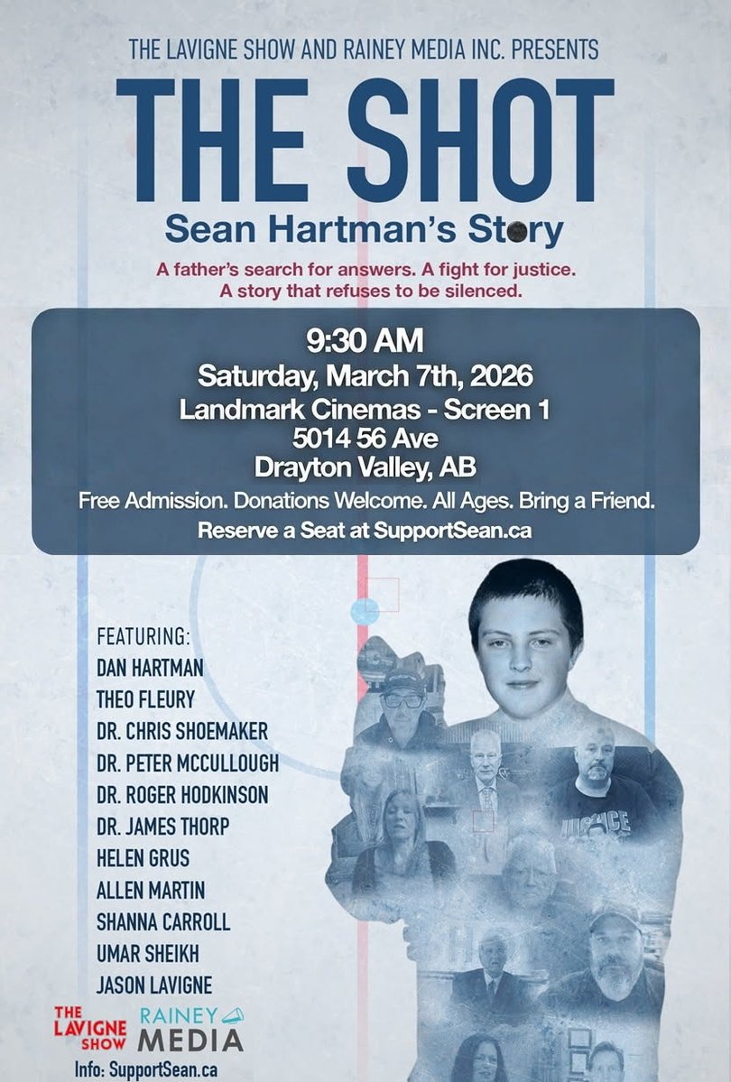 Movie theaters are now showing The Shot.
♥️♥️♥️💪😢
Supportsean.ca