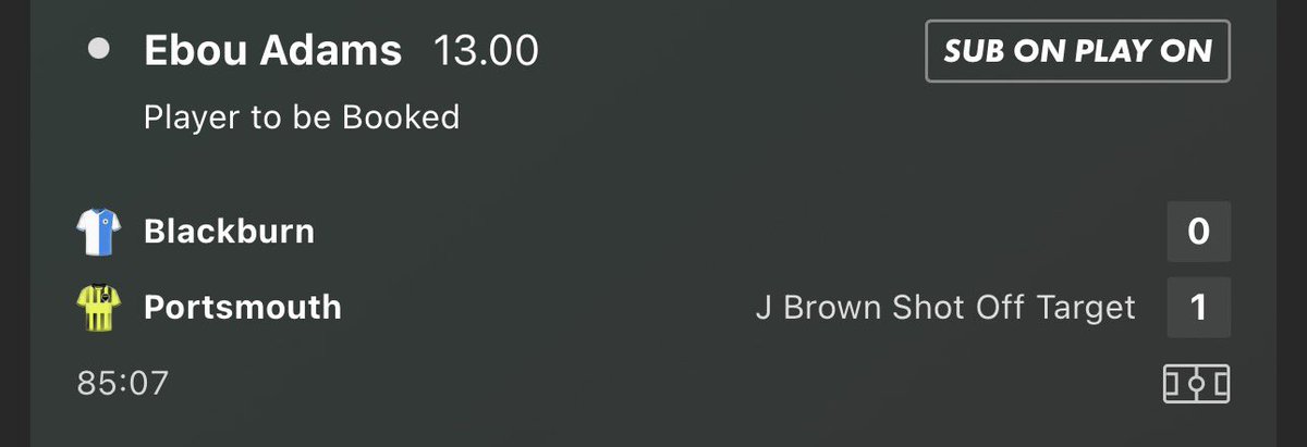 TheValueFinders's tweet photo. ‼️🚨 INPLAY 🚨‼️

Ebou Adams to be carded. 12/1🟨 https://t.co/4pr7CbfV7E