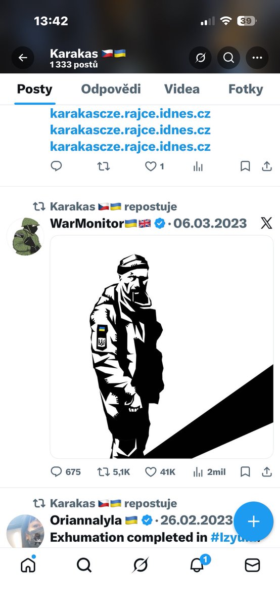 Poslední Kájův příspěvek na jeho profilu….