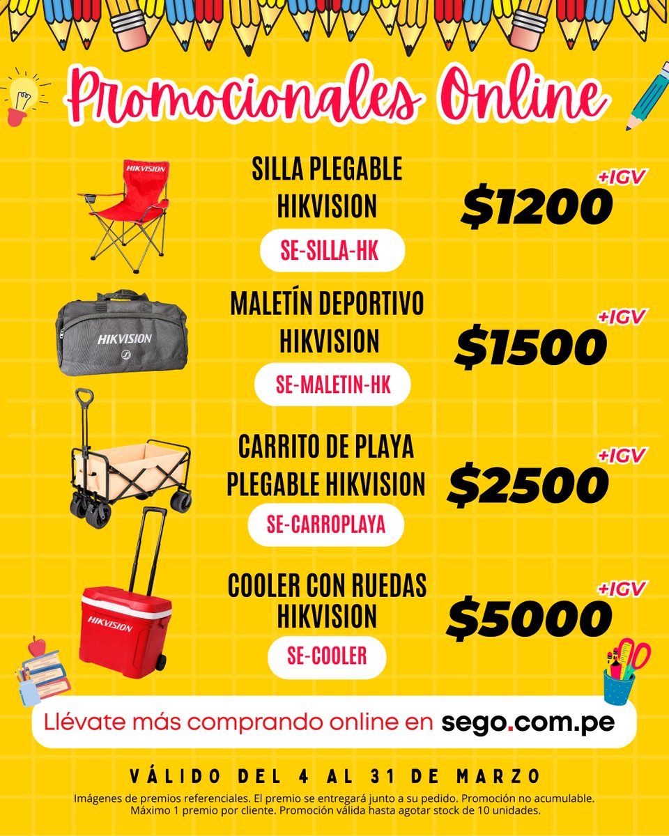 💻 Back to School con beneficios digitales 🎁
🔗 Descubre todos los promocionales aquí:
👉 sego.com.pe/promocionales

📌 Válido solo para compras online y hasta agotar stock.
