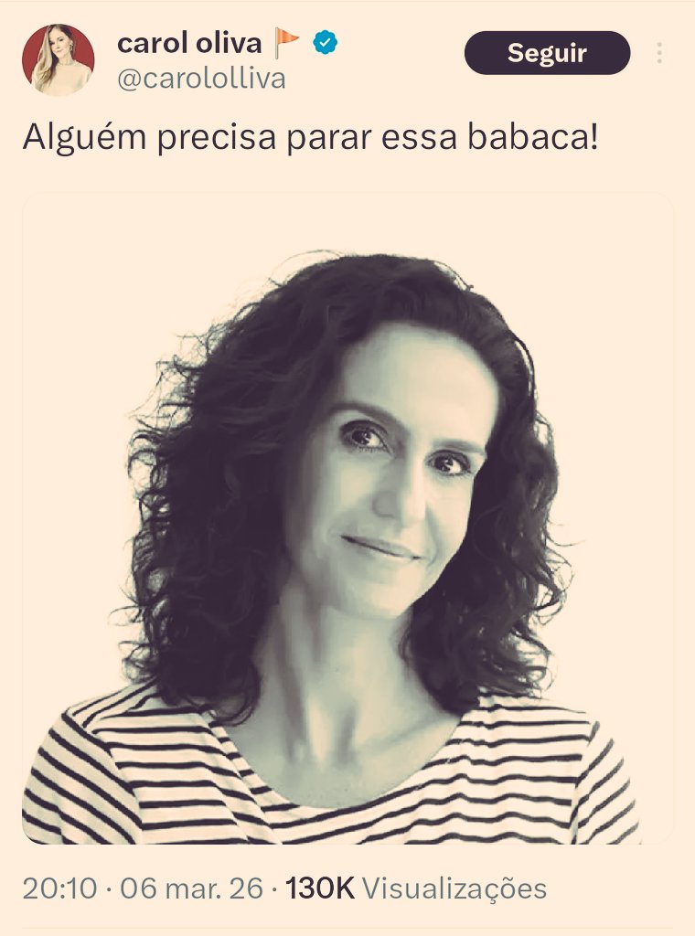 ISTO AQUI É GRAVÍSSIMO 🚨🚨

Como assim, "PARAR" esta babaca? 👀
Uma mensagem de ataque à jornalista <a href="/malugaspar/">Malu Gaspar</a>

POR FAVOR DENUNCIEM ESTA CONTA  <a href="/carololliva/">carol oliva 🚩</a> por Discurso de Ódio, Difamação e Perseguição Política....👊🏽🫡👈🏽