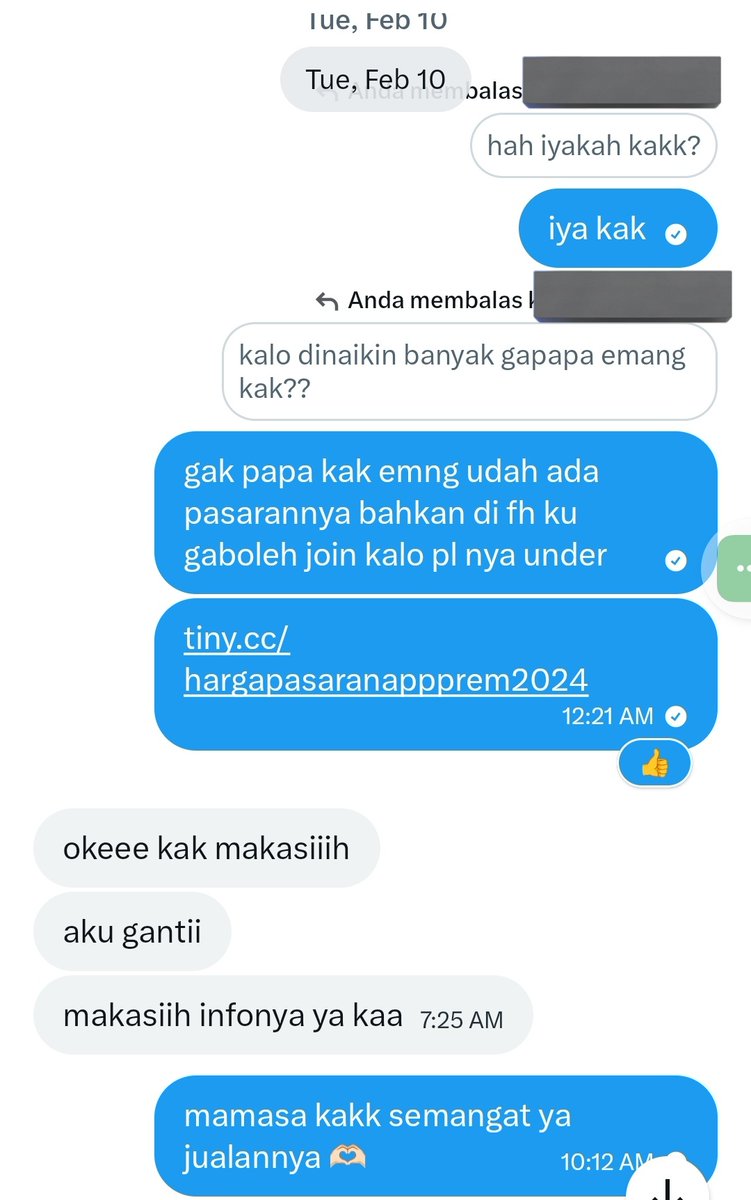 bener ini, ini contoh ba under pembaik yang aku tegur (pict 1&amp;2 beda orang) mereka ternyata ba baru yang gak tau harga kesepakatan, dan akhirnya ubah pl setelah dikasih tau. jadi kalo nemu coba kalian dm dulu ges kalau ga respon baru boleh di dm/qrt