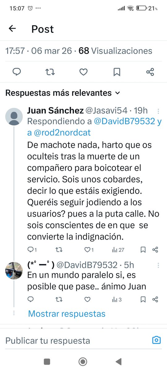 Jasavi54's tweet photo. @AfectRodalies Está es la actitud y prepotencia de los maquinistas, que se creen intocables. Este maquinista es @DavidB79532 https://t.co/jwNg0EOabJ