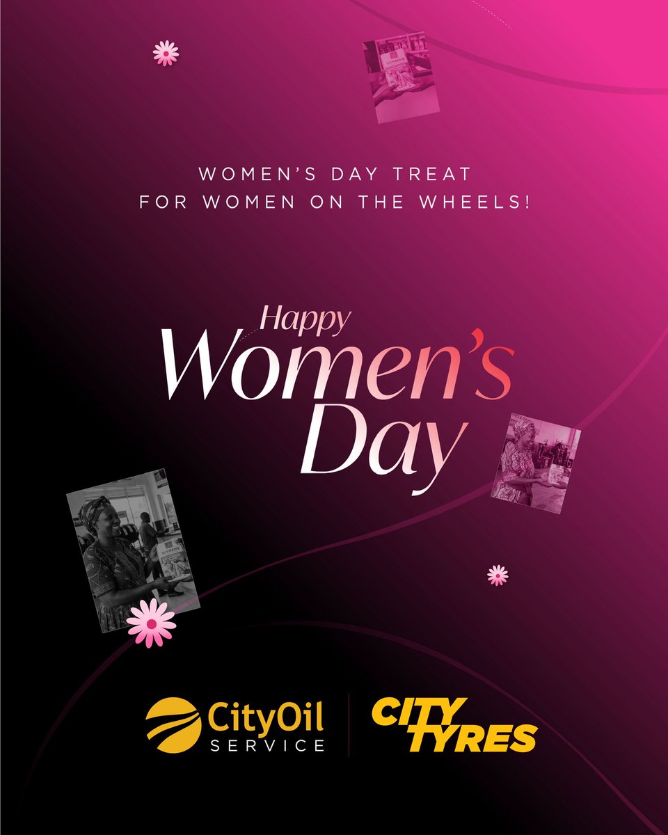 citytyres_ug's tweet photo. This International Women’s Day, we’re celebrating the amazing women who keep moving every day! 🚗💪

Ladies who drive into City Tyres & City Oil Service on Women’s Day will receive a FREE Supreme Flour pack as our way of saying thank you. 🎁

Whether you're coming in for tyres or service, stop by and enjoy this special treat while stocks last!

📍 Location: City Tyres & City Oil Service
📅 Date: International Women’s Day
🎁 Free Supreme Flour Pack for women drivers

Bring your car, bring your smile, and celebrate with us! 💐✨

#WomensDay #WomenWhoDrive #CityTyres #Kampala #CelebrateWomen