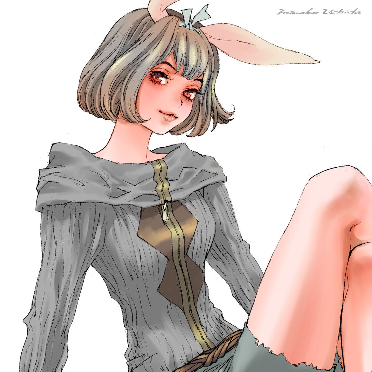 「うさぎさん 2019」|内田美奈子のイラスト
