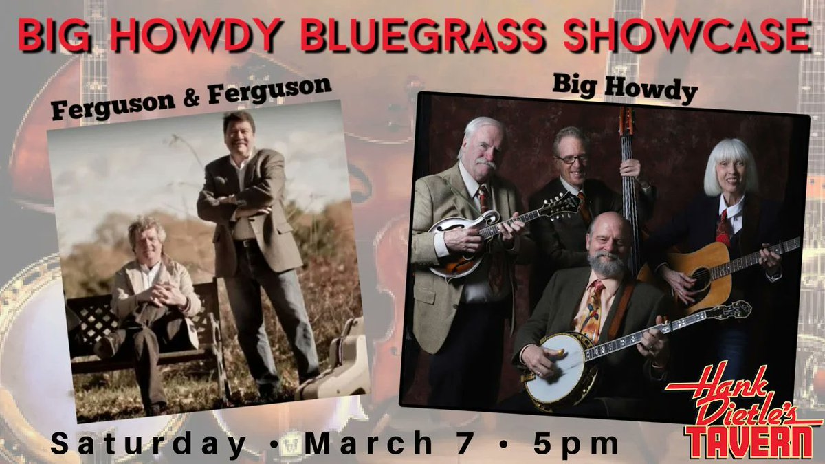 Gary Ferguson and Gary Ferguson with Big Howdy Bluegrass today at Hank Dietle's in Rockville, MD. 5pm to 7:30pm hankdietles.net/events/tfrx4y8…
