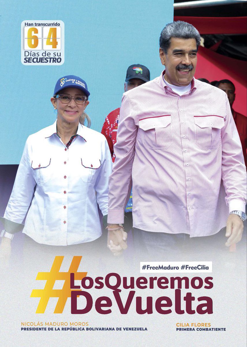 #LosQueremosDeVuelta #BringThemBack #FreeMaduro #FreeCilia 👉🏾✌🏾