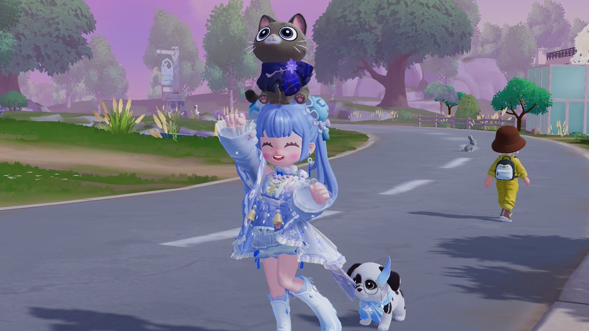 ameme_2213's tweet photo. ちょっとだけ見た目イメチェンしてたら
ついにめちょ🐱が頭に…！！🥺💖

まじ可愛すぎてめちょ🐱の頭に乗せながら、
えちょ🐶の散歩してた♡♡

あと頭に猫居ると帽子取られるんだね🤭💗

 #ハートピア #ハートピアスローライフ 
 #ハートピアフレンド募集 https://t.co/v29mTXkAR4