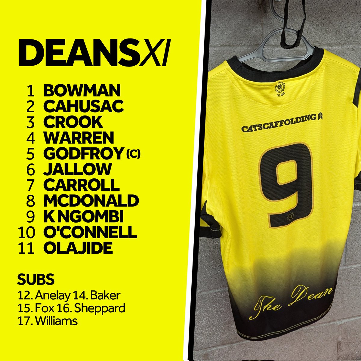 Horndean_FC's tweet photo. Today's Deans XI to face Harrow Borough 👊

🟡⚫ #UpTheDeans https://t.co/5vaXUHZ0nZ