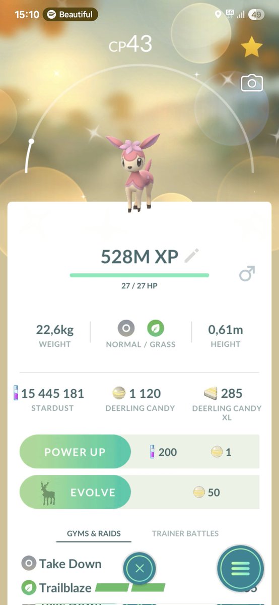 528 million xp achieved, 3x legacy level 50🥳 and I didn't know Deerling could be shiny lol