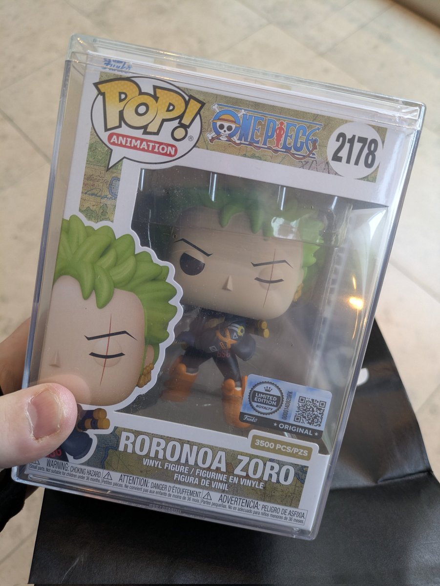 harrmd's tweet photo. Secured!
Was able to get the 3500 Limited Edition One Piece Egghead Zoro Funko Pop at Hot Topic this morning.

They only got 3, and I managed to be 3rd in line.

#funko #funkopop #onepiece #limitededition #hottopic #zoro #egghead #funkocanada https://t.co/OtqeOX2MK3