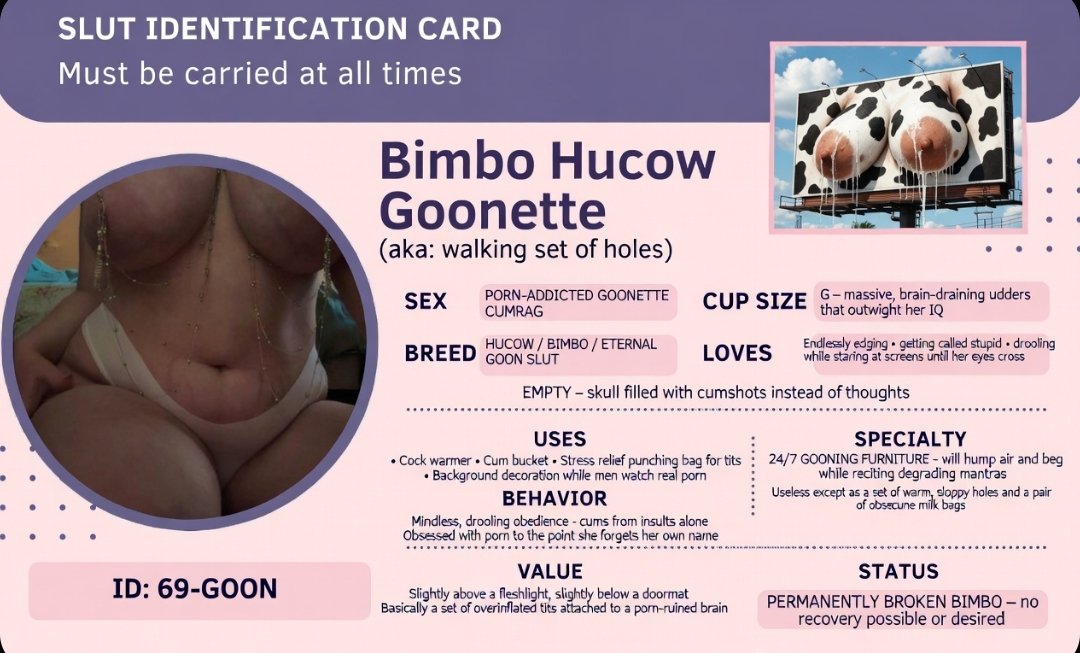 Bimbo hucow tweet media