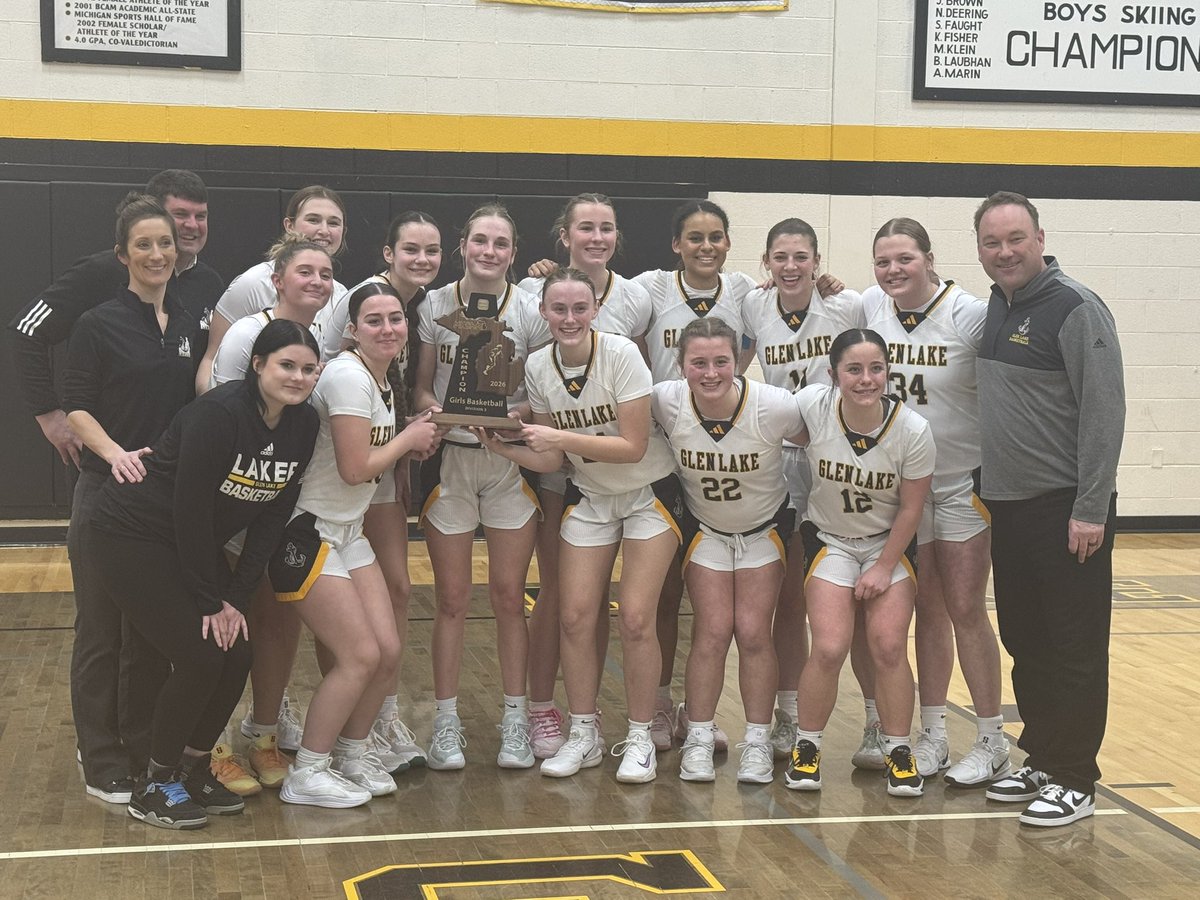 LFosmore32's tweet photo. District Champs! Next we head to Lake City to play Morley Stanwood in regionals. Let’s go! https://t.co/X4es9rzOE4