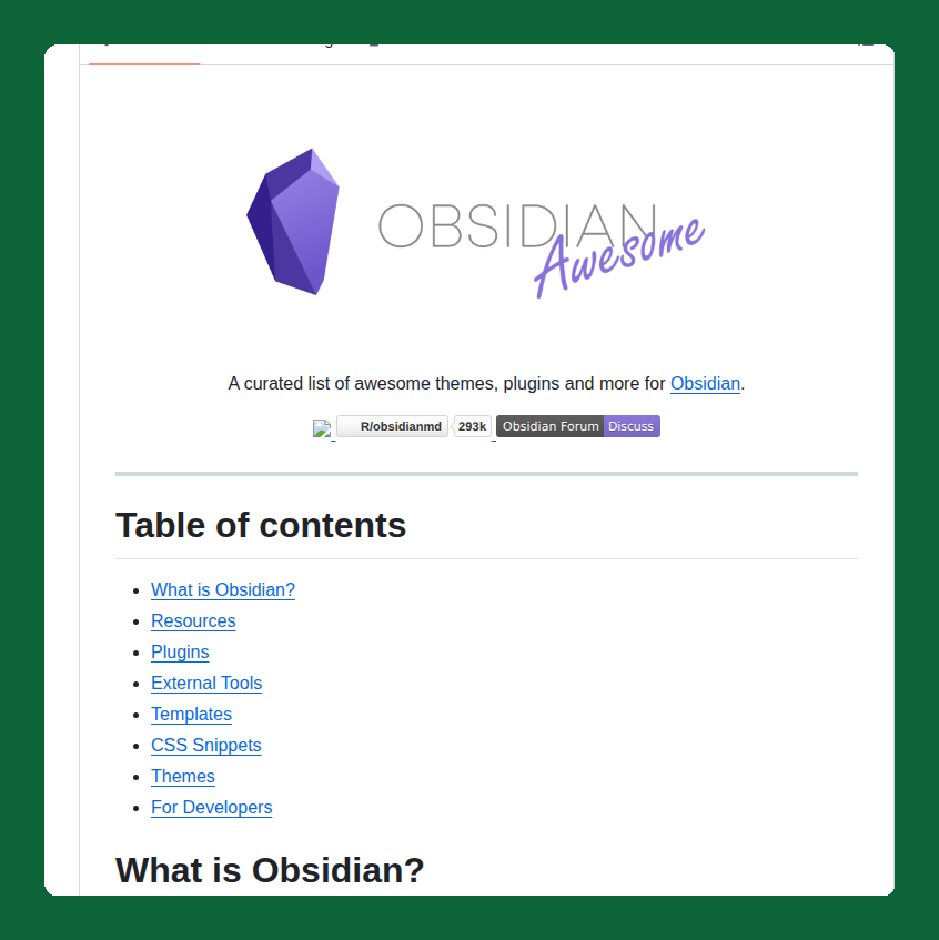 tom_doerr's tweet photo. Curates themes and plugins for Obsidian

https://t.co/O3Zt6tNroW https://t.co/xlcTo3ampZ