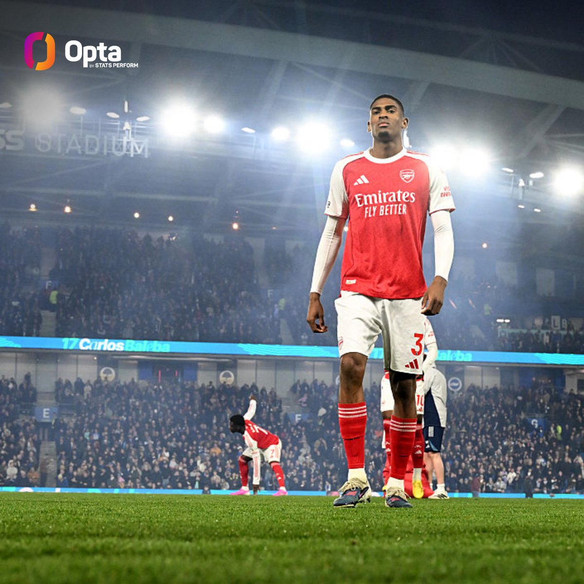 14 - Arsenal haven’t lost any of their 14 games when Cristhian Mosquera has been named in the starting XI (W12 D2), the best unbeaten record of any Premier League player when starting in all competitions this season. Revelation.