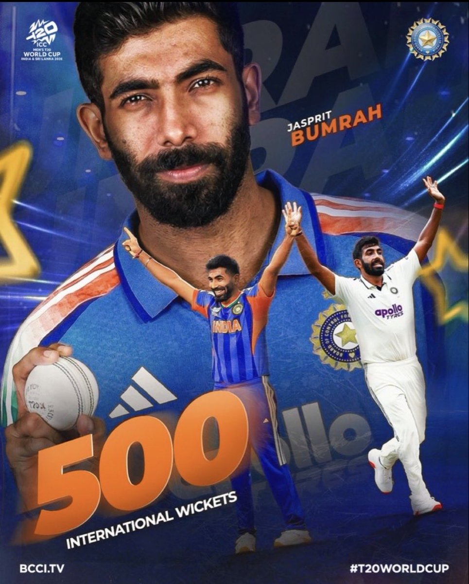 EVDecodeX's tweet photo. 🔥 JASPRIT BUMRAH — 500 INTERNATIONAL WICKETS 🔥

A true master of the game! From yorkers to death overs, the boy from Ahmedabad has redefined fast bowling. 💪🌟

🏏 #Bumrah500 #INDvsNZ #LegendOfTheGame https://t.co/WwTA1q7z95