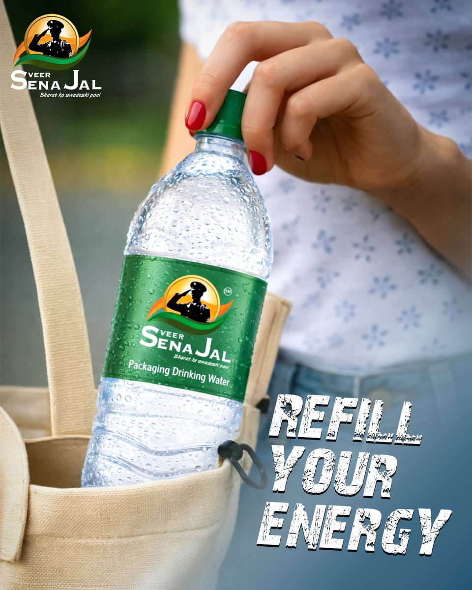 Veersenajal's tweet photo. Stay refreshed wherever you go with Veer Sena Jal 💧
Pure, safe, and perfectly packaged drinking water to keep you energized throughout your day. 
Choose purity. Choose trust. Choose Veer Sena Jal.
Refill Your Energy. Stay Hydrated.

#VeerSenaJal #RefillYourEnergy #StayHydrated https://t.co/v7wH8H9ga6