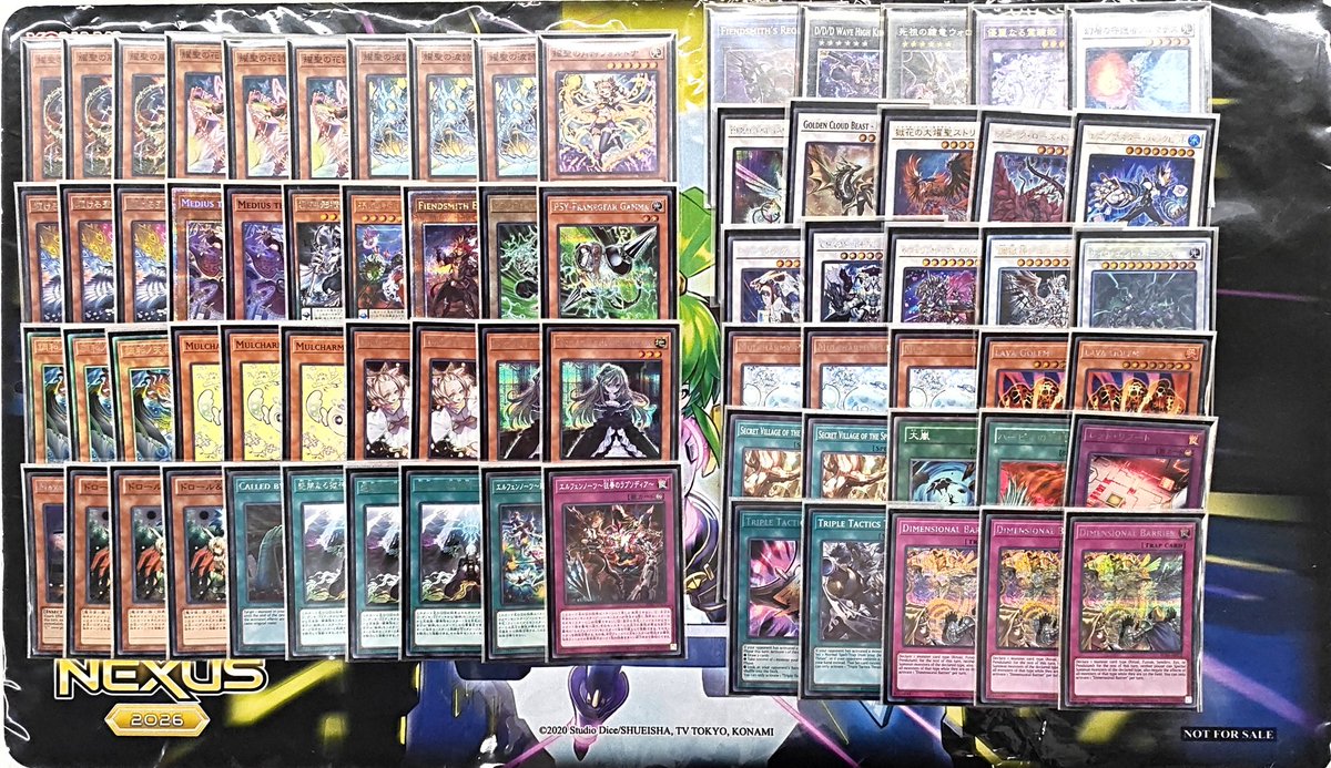 herry0304's tweet photo. BATTLE NEXUS 2026 MY
卡組-刻魔耀聖
7-1 Top2

烙印 後 OO
絢嵐 先 OO
KT 後 OXO
神藝 後 OXO
耀聖 後 XOO
巳劍 後 XOO
KT 先 XOX 
烙印 先 OXO https://t.co/fZdjXWE4bf