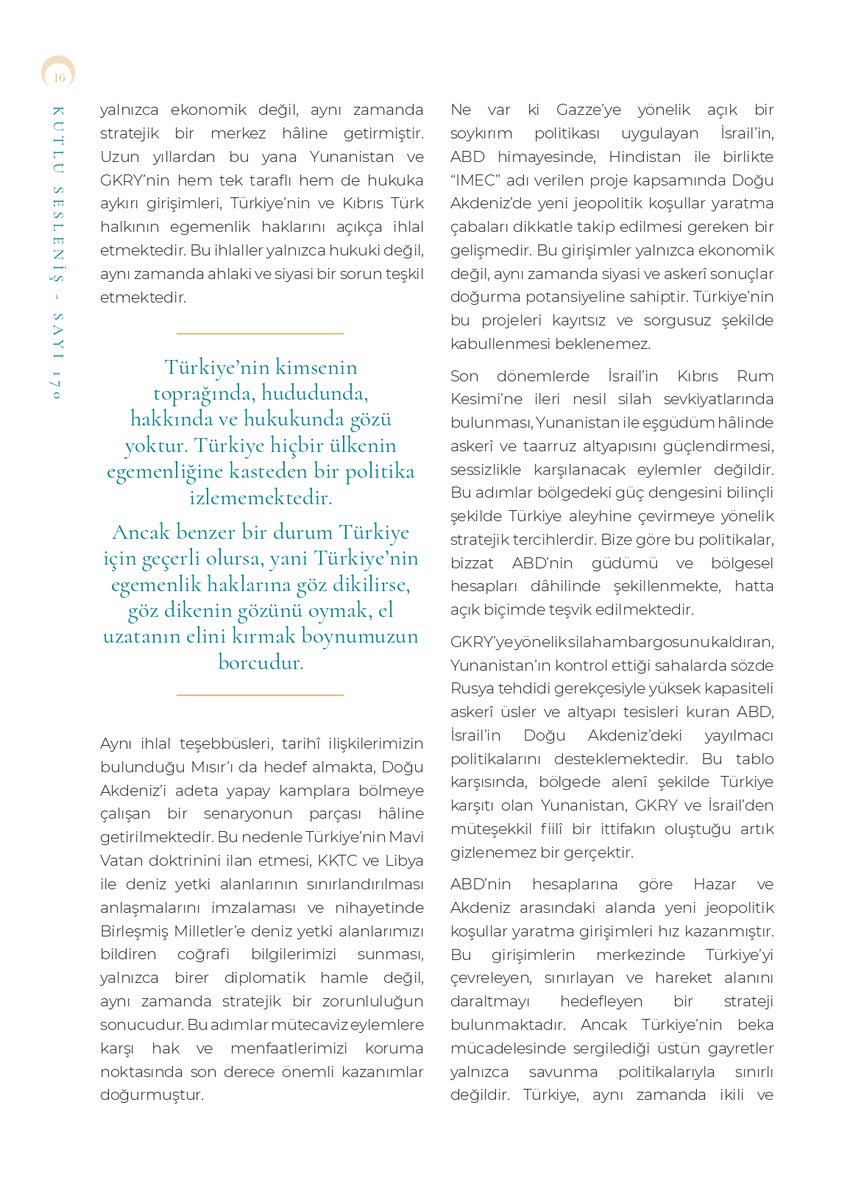 kutlu_seslenis's tweet photo. Kutlu Sesleniş Dergisi 170. sayı...

@ismailozdemirrr: Türkiye’ye Karşı Kurulan Yeni Şer İttifakı https://t.co/jA6PSn29Qi