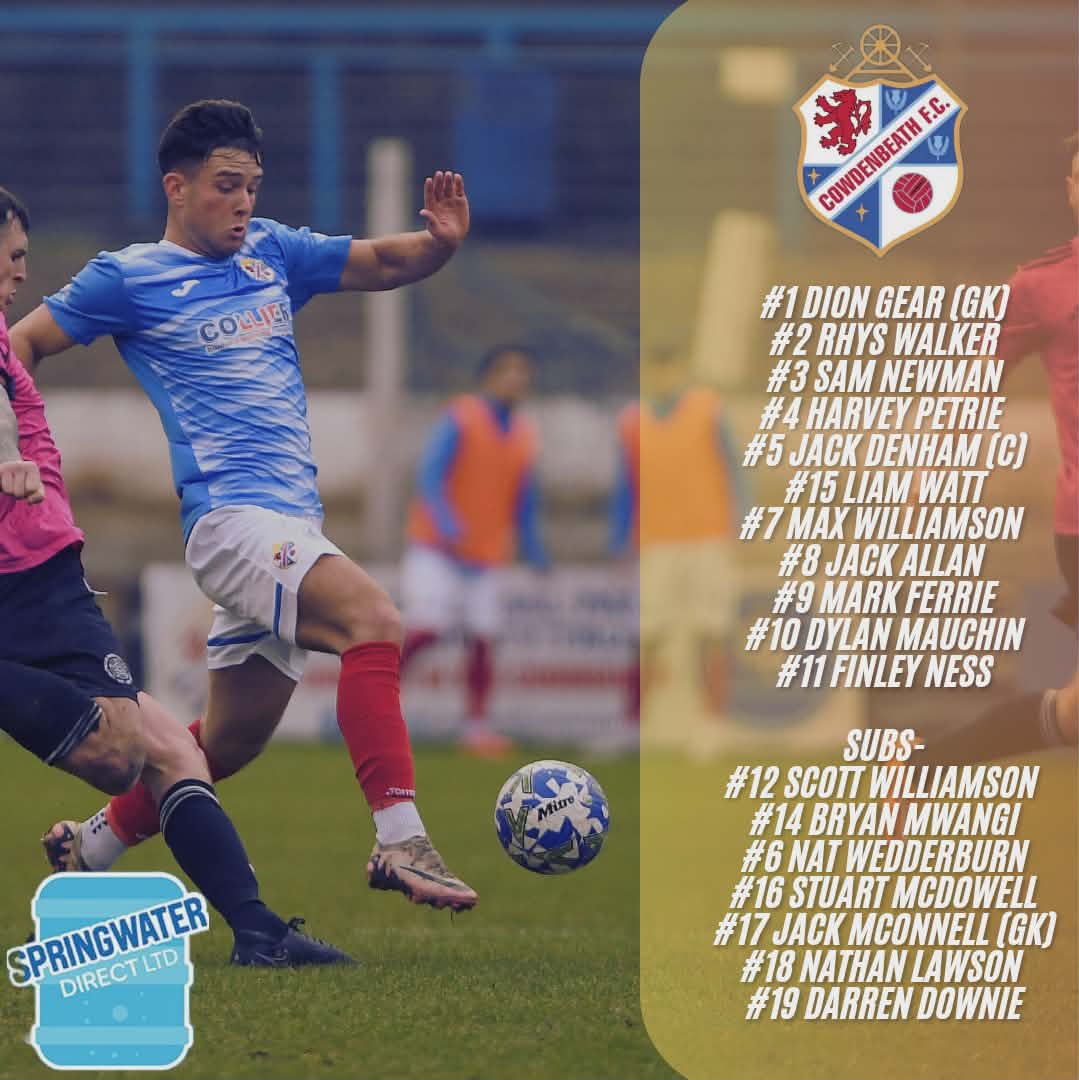 CowdenbeathFC's tweet photo. Welcome to Forthbank for today's @parksmotorgroup @OfficialSLFL game v @StirlingUniFC.

Your Blue Brazil line up this afternoon ⬇️ https://t.co/1EkarszsuT