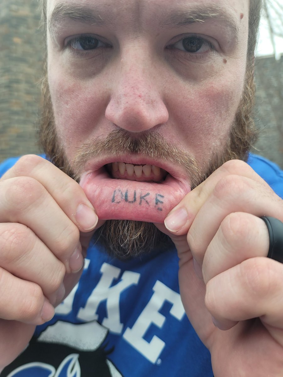 Acelee718's tweet photo. @DukeMBB @KyrieIrving Lip tattoo since 2011! Been a Duke fan all my life https://t.co/AQvwxuyhhH