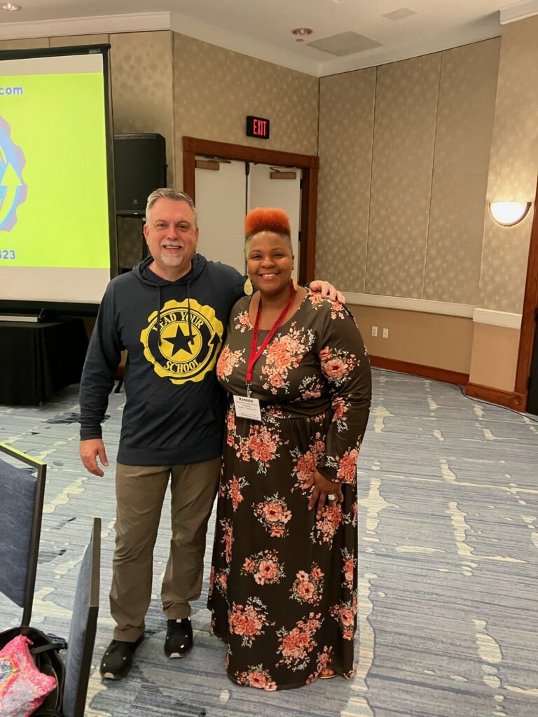 RANESIAEDWARDS's tweet photo. @LYSNATION had the opportunity to talk about #FUNDAMENTAL5 & I lit up. Many tools for innovation;great equalizer is a powerful teacher who embeds strategies that help students own learning.Person doing the talking & writing is doing the learning.
#CriticalWriting
#PurposefulTalk https://t.co/zqvdeir6Pi