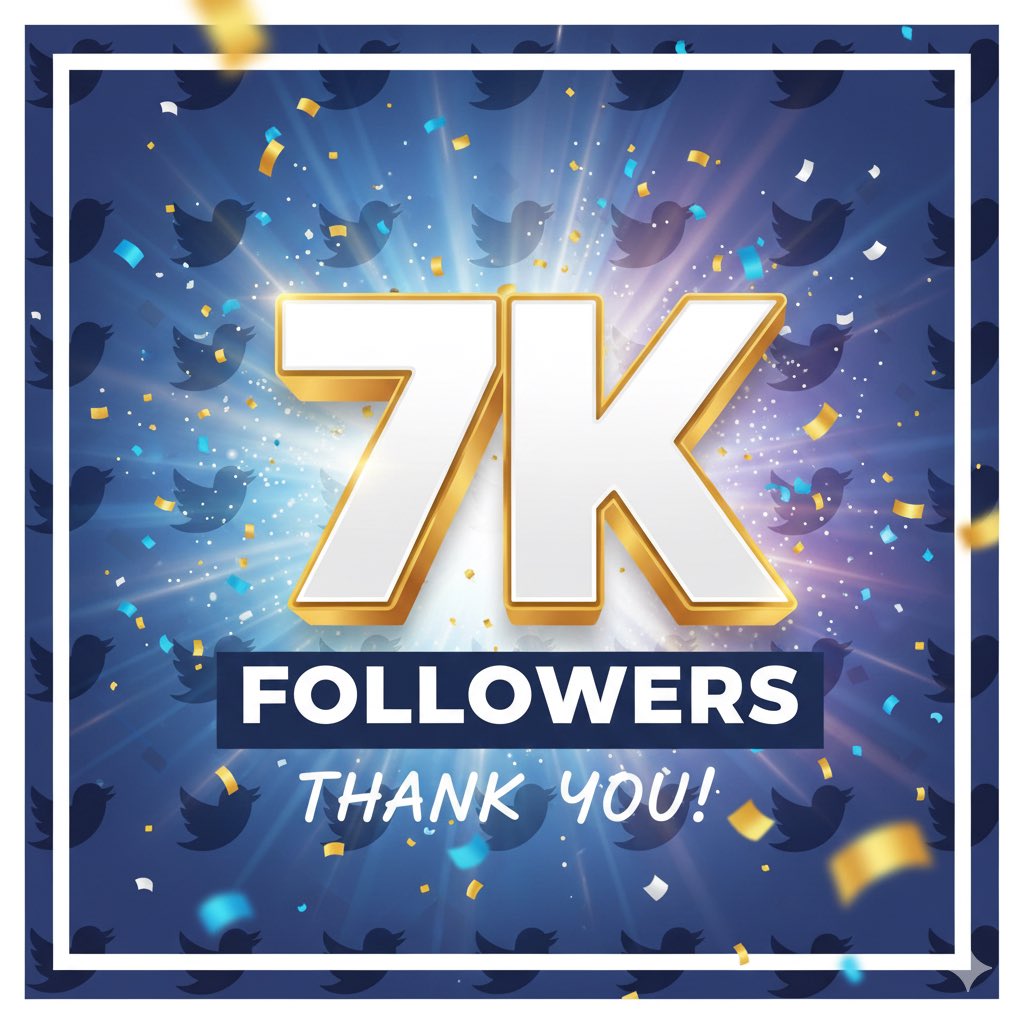 Thank you 7k followers 🫶🏽

Let’s do more this year ❤️