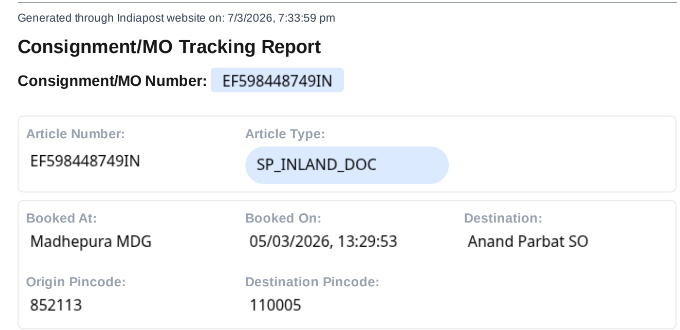 zidiShayar's tweet photo. My 4-post has stuck. its speed post. deliver this asap @IndiaPostOffice https://t.co/2VQfu8wwqN