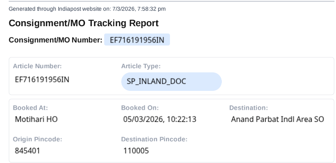 zidiShayar's tweet photo. My 4-post has stuck. its speed post. deliver this asap @IndiaPostOffice https://t.co/2VQfu8wwqN