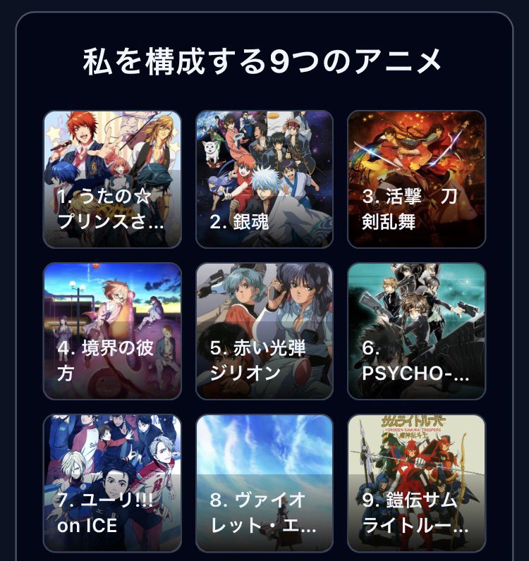 ワートリも迷ったけどマンガ原作だからと苦渋の決断ではずした。銀魂はあの文字数はアニメで喋ってもらえるのがありがたいから🤣