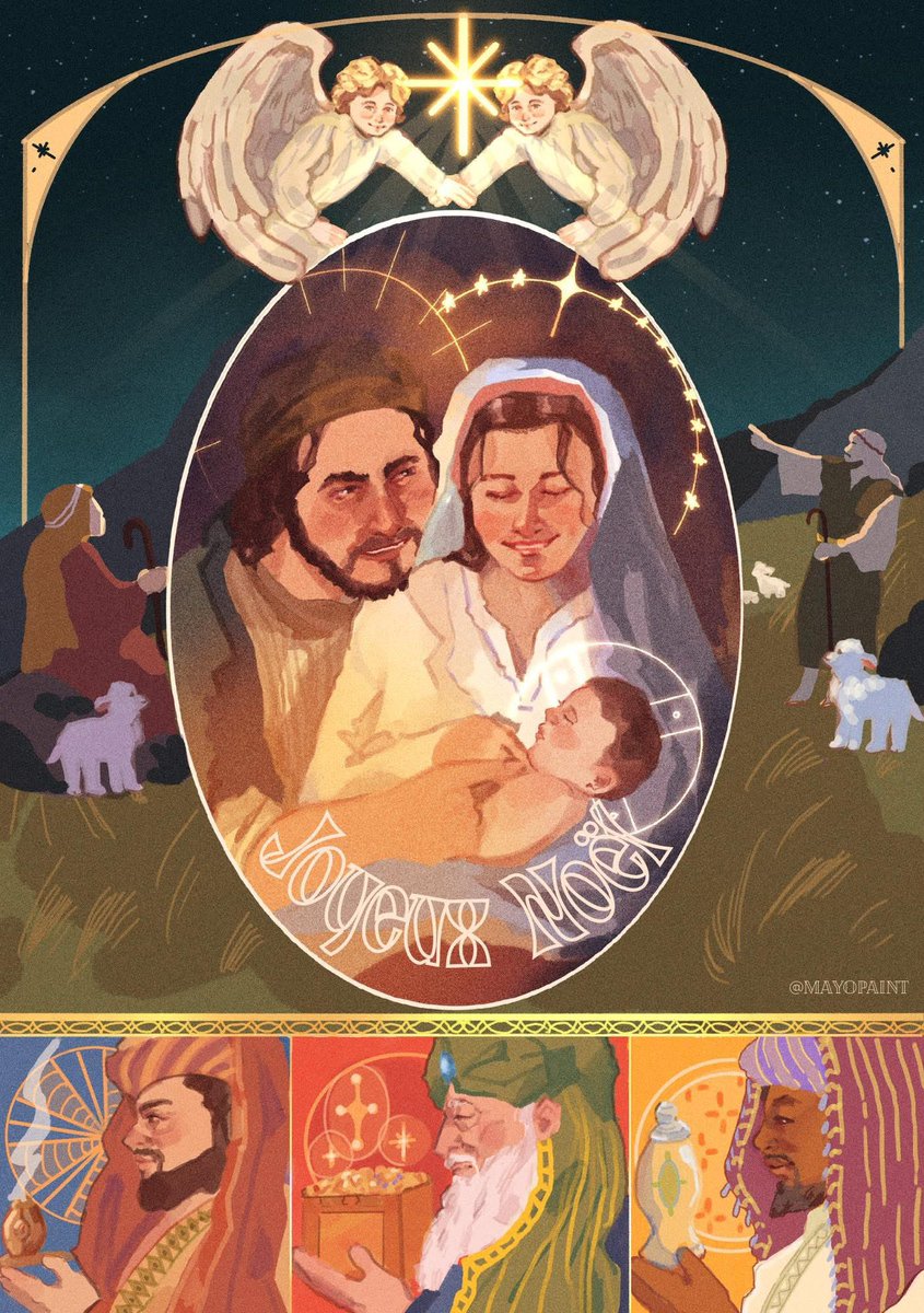 mayopaint's tweet photo. Illustration I did for 2025 Christmas 🎄 https://t.co/O4aMEuSOVz