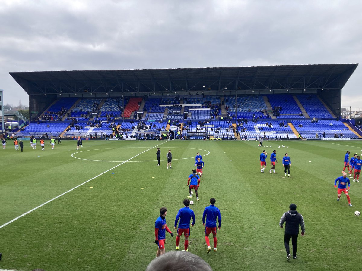 edward_w97's tweet image. Fourth time at Prenton Park, third different stand. Just got the Cowshed left for the set.
#TRFC #oafc #EFL