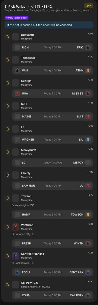 PrestonBostain's tweet photo. The silent assassin was alive and well yesterday
I posted 3 plays over at https://t.co/nnLjdoLtRf and swept the board! 🧹🧹🧹
Have a HEAVY CBB slate today and have plays on plays on plays! For my #FPOTD, we’re going with a long shot taking advantage of DK’s boost! https://t.co/byPeyZECTG