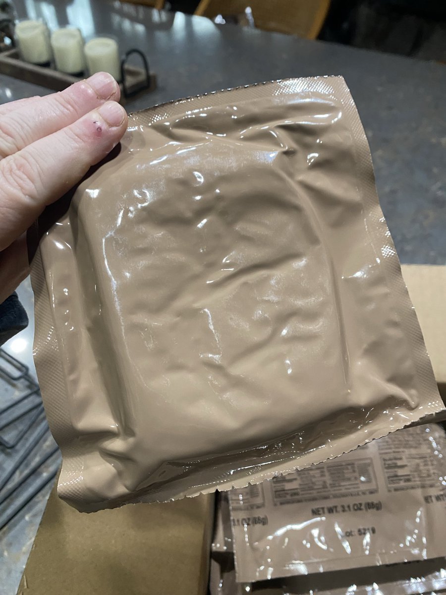 HeatherSob's tweet image. I ordered pizza mres lol. Told my sister we are having a pizza party if there is ever an apocalypse 🤣🤣🤣. I envision them to look like the square pizza slices we got in grade school on Fridays 🤣🤣🤣🤣