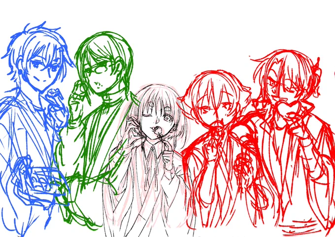 バレンタインに描けたらいいなであきらめたやつ供養 #ハイカラFA