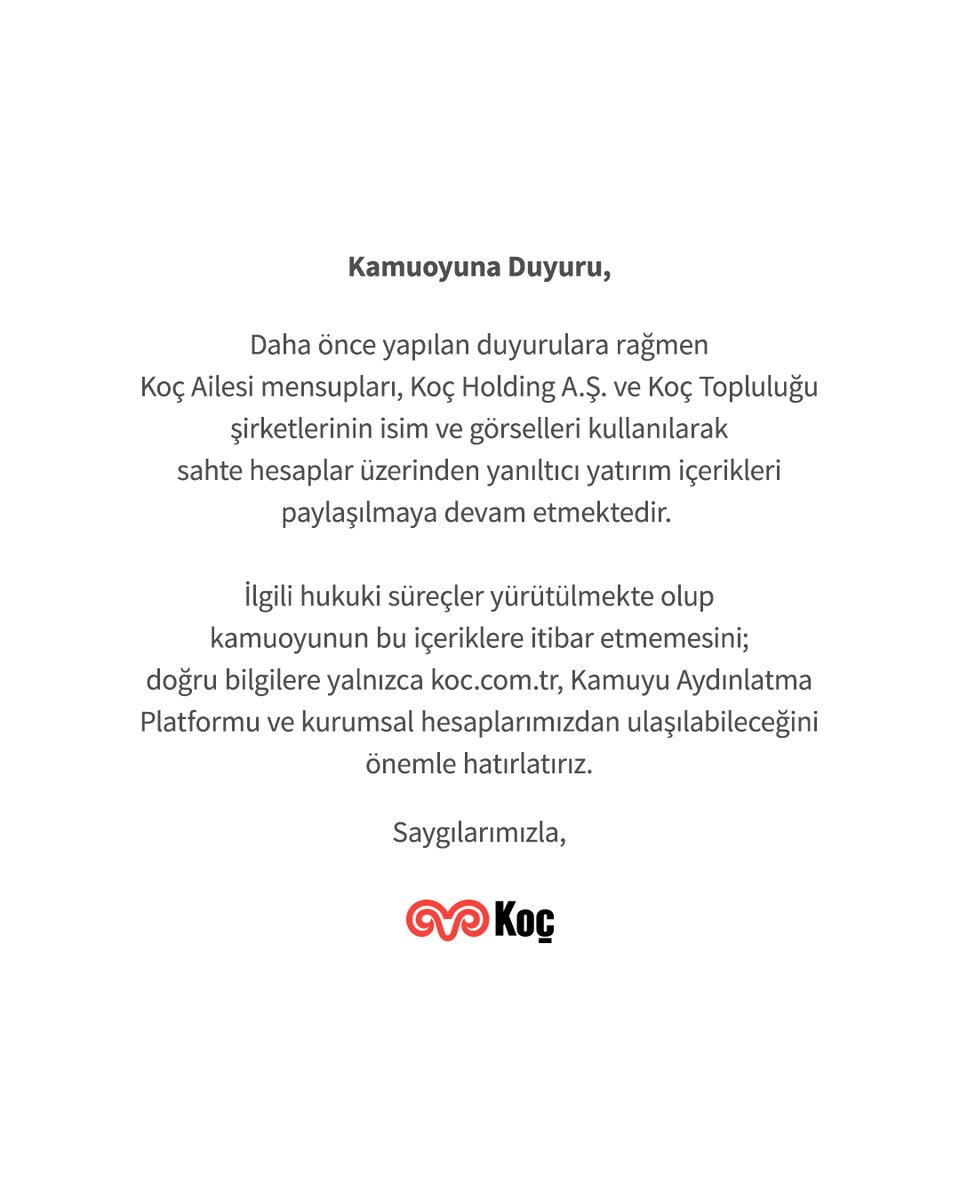 Koç Holding tweet media