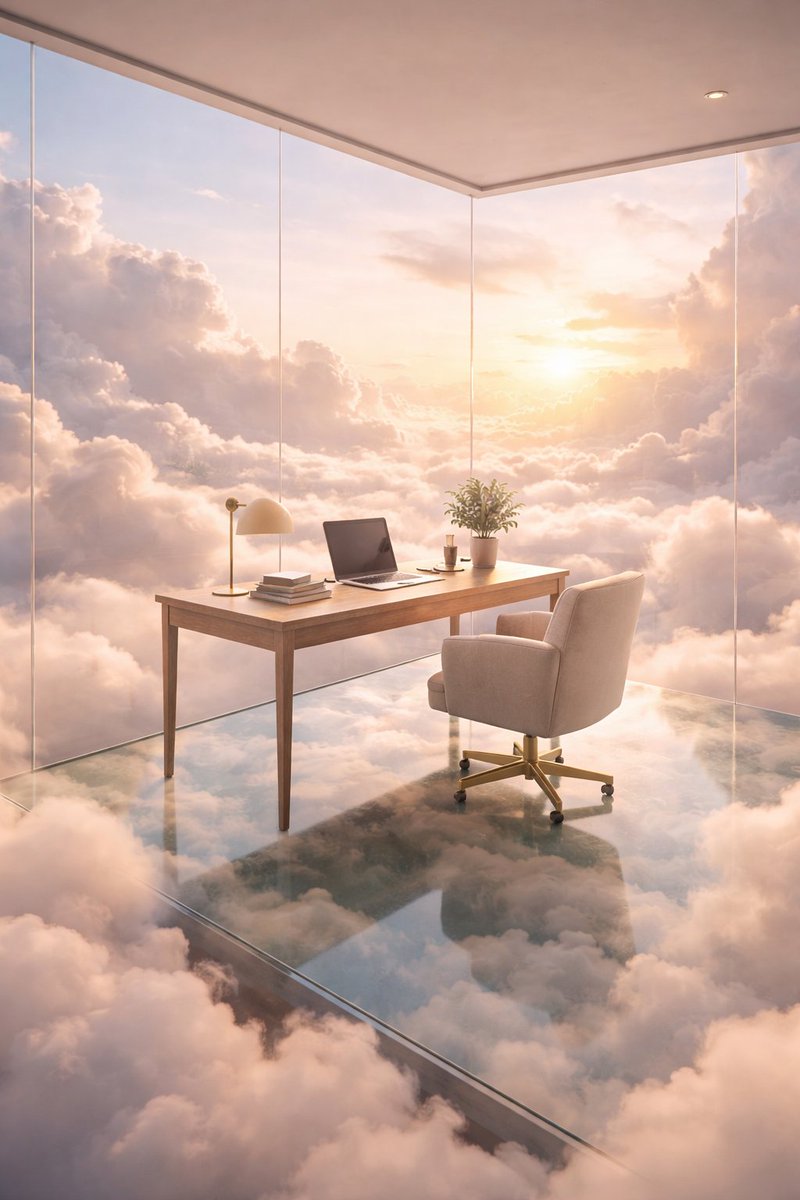 TusharD123's tweet image. Would you be able to get any work done in a study that is floating above the clouds? ☁️🖥️
This is "work from home" on a different level.
#OfficeGoals #WFH #art #fantasyart