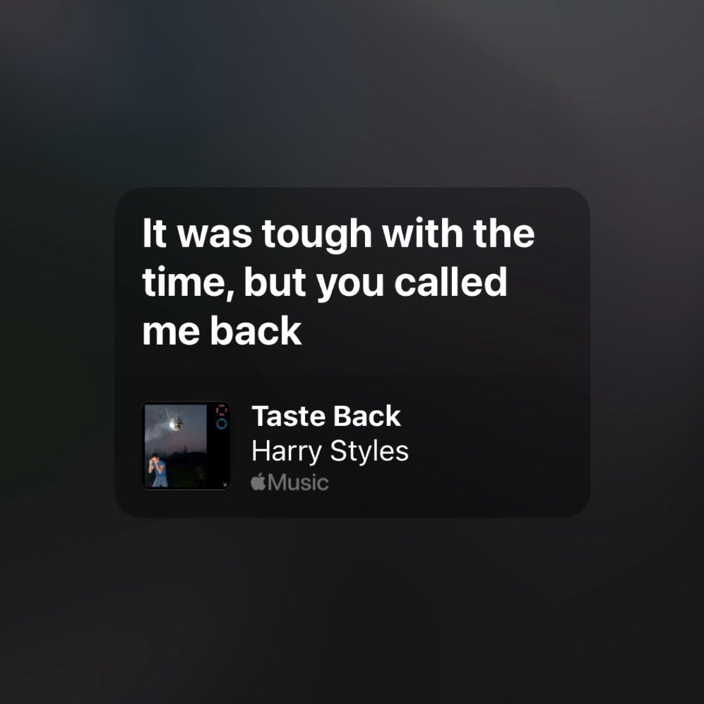 “Talvez um dia você me ligue e diga que também sente muito.” — From the Dining Table

“Foi difícil na época, mas você me ligou de volta.” — Taste Back