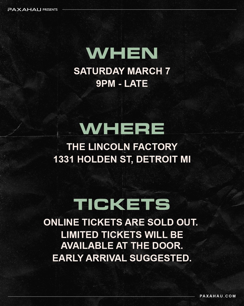 paxahau's tweet photo. TONIGHT⁠!⁠
⁠
MK returns to home ground with Rimarkable joining him at Lincoln Factory 🙌
⁠
Online tickets are sold out. Limited tickets will be available at the door - early arrival suggested.⁠ See you on the dancefloor 🪩 https://t.co/YzbWXL42l9