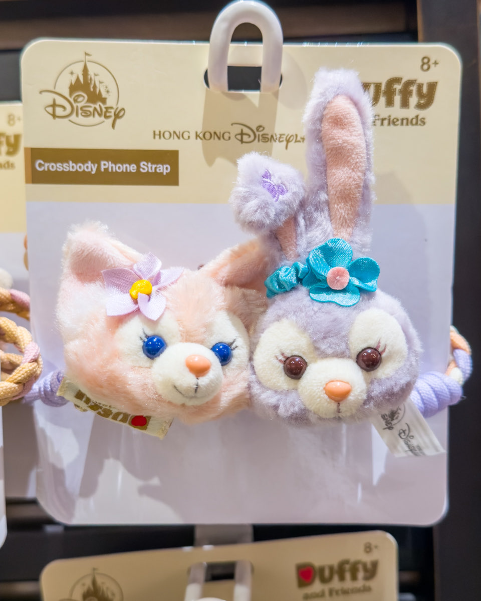 香港ディズニーランド ダッフィー&フレンズの斜めがけ携帯ストラップ