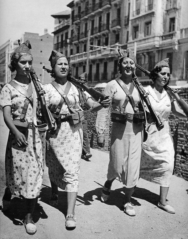 Women of the Spanish Republican Militia during the Spanish Civil War.