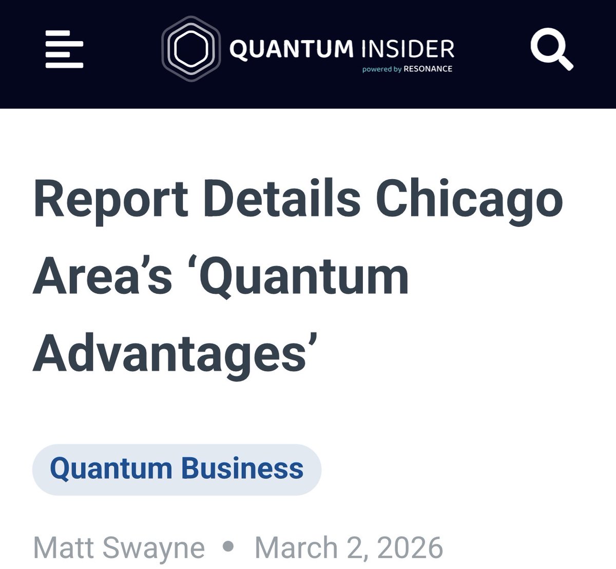 The future of quantum energy lives right here in Illinois!

We're proud Chicago has been recognized as a leading hub in the nation for our quantum research, federal funding, and workforce development.