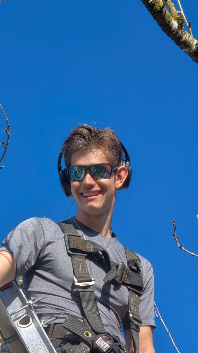 Ian_A_MacDonald's tweet photo. This #TeamMacDonald Saturday Smile comes from up a tree. I call it Son Shine. #KMac https://t.co/8toqgVZhE4
