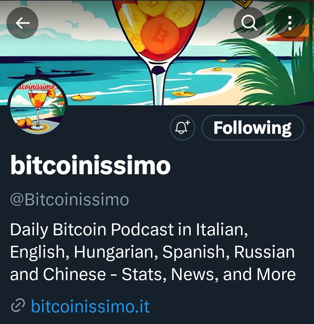 SatoshiSpritzPP's tweet photo. #followsaturday
#hearout to @Bitcoinissimo, daily #Bitcoin podcast in #italian #english #hungarian #spanish #russian and #chinese
Short, quick listen on stats, news and more https://t.co/LtpSHZzFIL