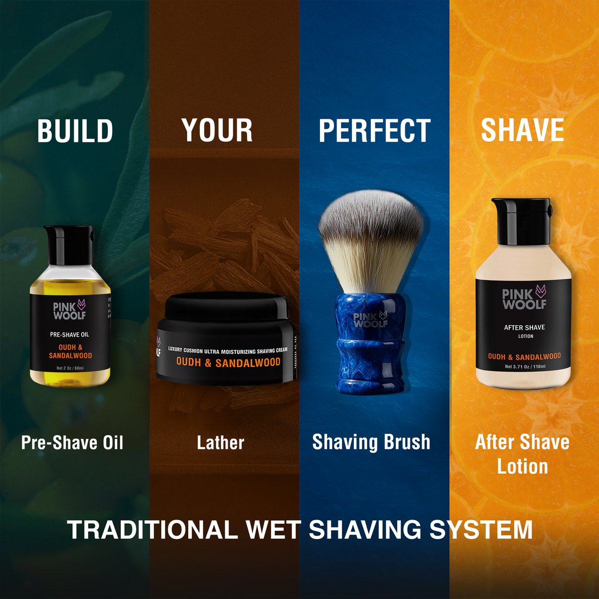 Traditional wet shaving is a process — preparation, lather, precision, and post-shave care.
Our grooming system is designed to deliver smoother results while protecting skin health.