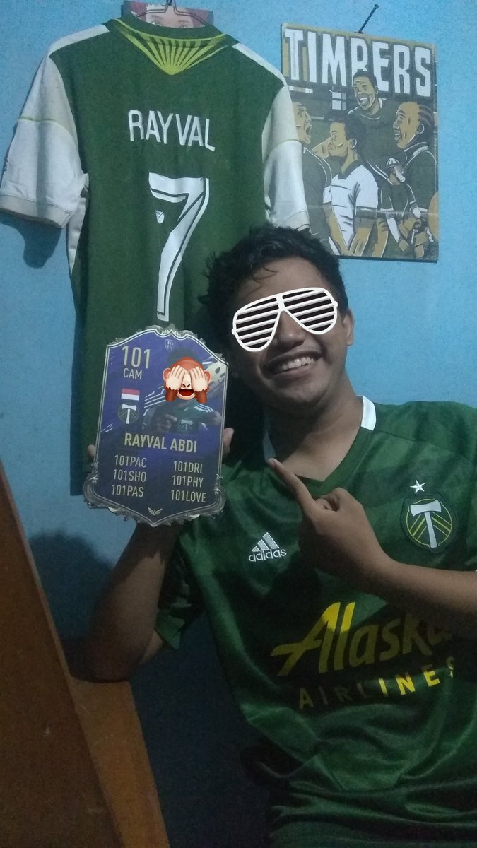 RayvalAbdi's tweet photo. @Iyangapril_ Portland Timbers, teh.
Sampai beli jersey sama bikin custom poster dan FIFA card.
Rose City Til I Die!

#RCTID https://t.co/nhybQtCsgf