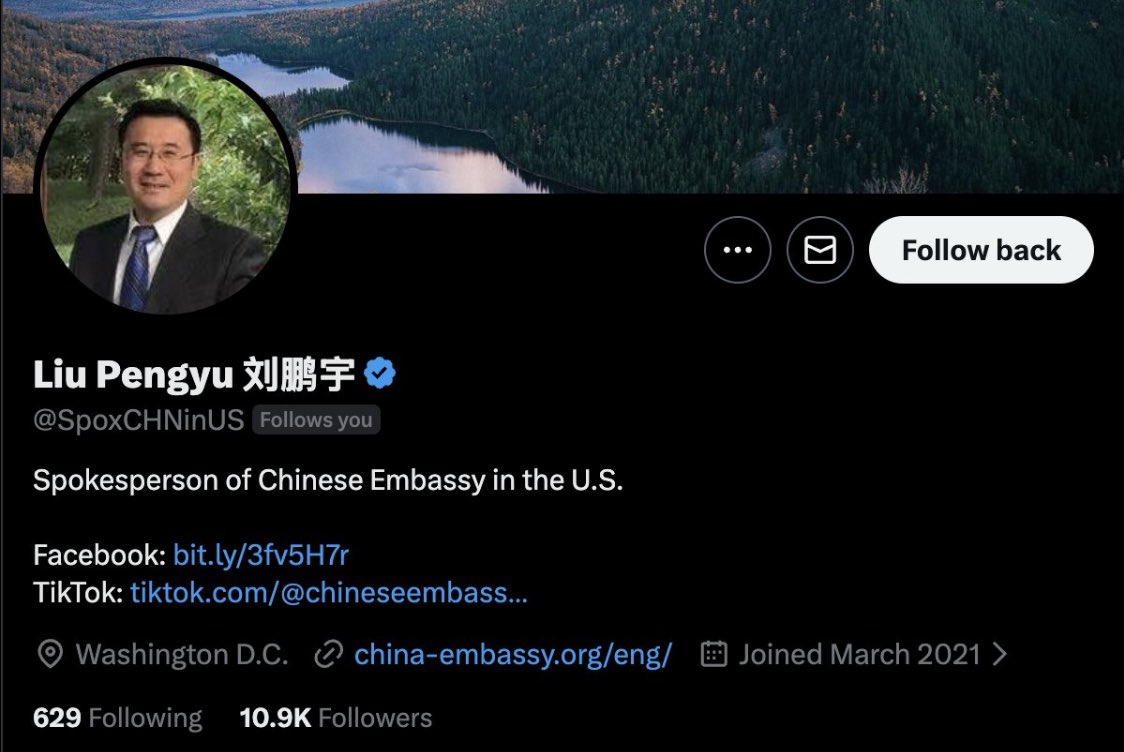 Becoming $Chinese is so unbelievably huge on social media.

And Chinese Politician <a href="/SpoxCHNinUS/">Liu Pengyu 刘鹏宇</a> followed the <a href="/BecomingCh1nese/">#BecomingChinese</a> account.

Back to ATH ($800k) and even higher.

pLmbt9MZnKjXnVxao9yLx8XY6Rgm399Z5EQVNZ5pump