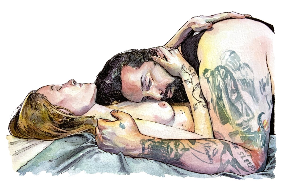 boxyban's tweet photo. Part 3 of commissioned series.

#watercolour #watercolorpainting #traditionalart #eroticart #commission #nsfwart https://t.co/P7zCjj2tcB