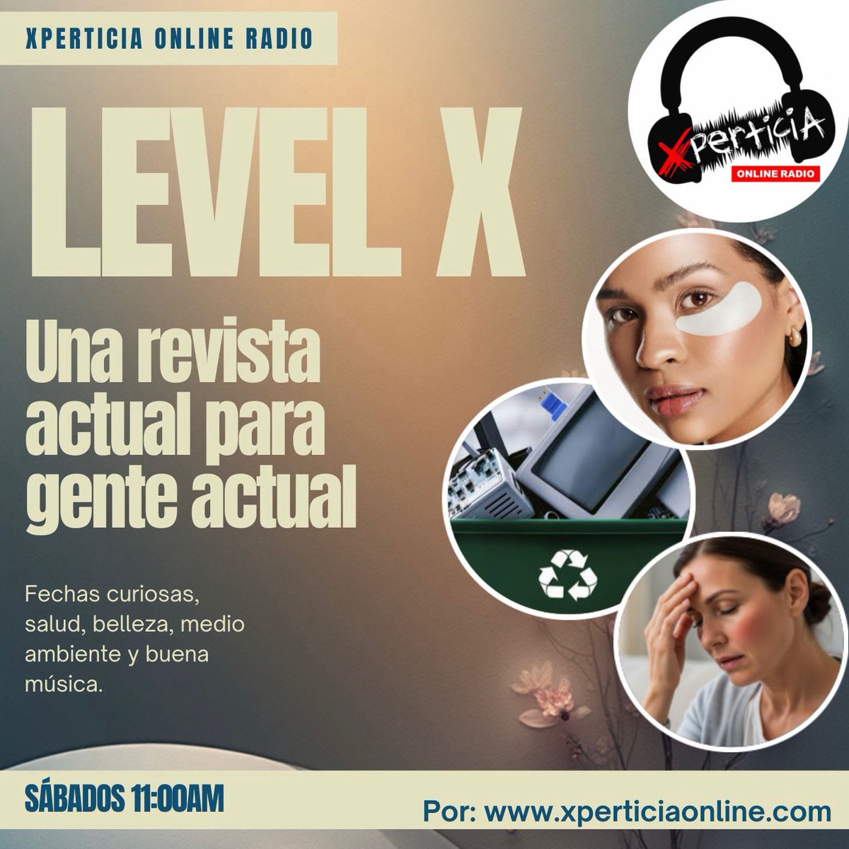 XperticiaOnline's tweet image. ▶️ TODOS los SÁBADOS 11:00am (Hora Bolivia) escucha "#LEVELX" 😉 una revista musical. Con: Sonia Paxi. Solo en: xperticiaonline.com 

#XperticiaOnlineRadio
#RevistaRadial #FechasCuriosas #RevistaMusical