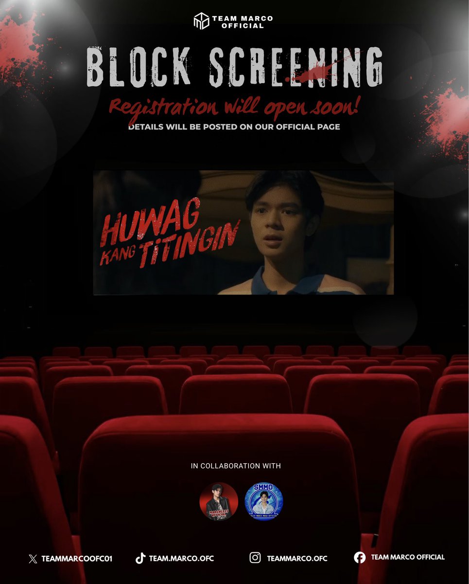 𝐁𝐋𝐎𝐂𝐊 𝐒𝐂𝐑𝐄𝐄𝐍𝐈𝐍𝐆 𝐀𝐋𝐄𝐑𝐓 🎬🍿

Get ready for a thrilling experience on the big screen! Join us for our upcoming block screening of 𝗛𝘂𝘄𝗮𝗴 𝗞𝗮𝗻𝗴 𝗧𝗶𝘁𝗶𝗻𝗴𝗶𝗻 .🩸

Sabay-sabay tayong matakot at tumindig ang balahibo as we experience the suspense and
